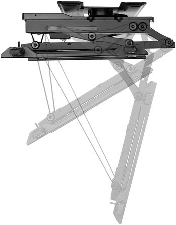 Моторизоване кріплення для телевізора на стелю HL47ML 32-75 дюймів, чорне, з поворотним механізмом 180° та Smart Home управлінням (до 35 кг)