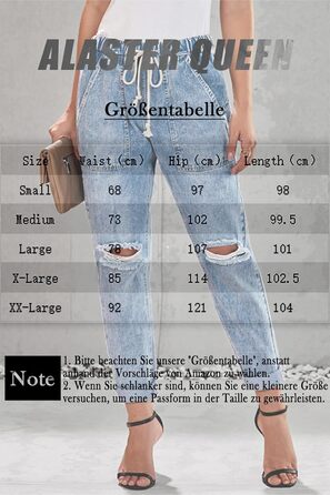 Джинси жіночі Alaster Queen Boyfriend з ефектом потертості, висока талія, блакитний денім, еластичні, розмір XXL