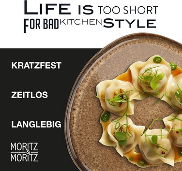 Набір мисок Moritz & Moritz ORGANIC, 6 шт, 500 мл, бежеві, сучасний дизайн, стійкий кам'яний посуд, унікальний колір, для мюслі, можна мити в посудомийці