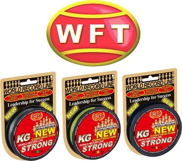 Плетена рибальська волосінь WFT KG Strong 300 м, 0,18 мм, 22 кг для морської риболовлі