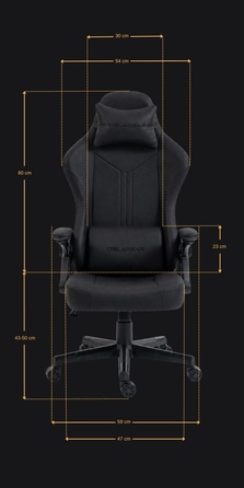 Ігрове крісло Delagear G 414, чорна тканина