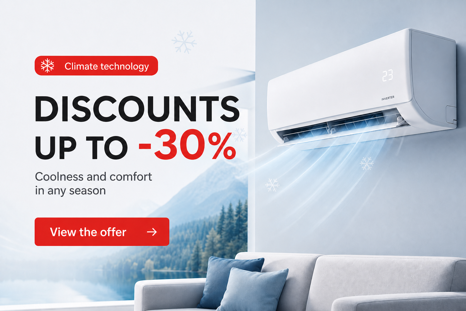 ❄️ Air conditioning equipment — discounts up to -30%