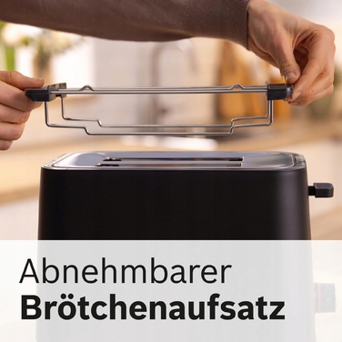 Тостер Bosch TAT3M123, чорний, 950 Вт