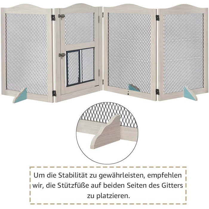 Захисний бар'єр для каміну Unipaws, огорожа для собак, 6 панелей, без свердління, білий (сірий)