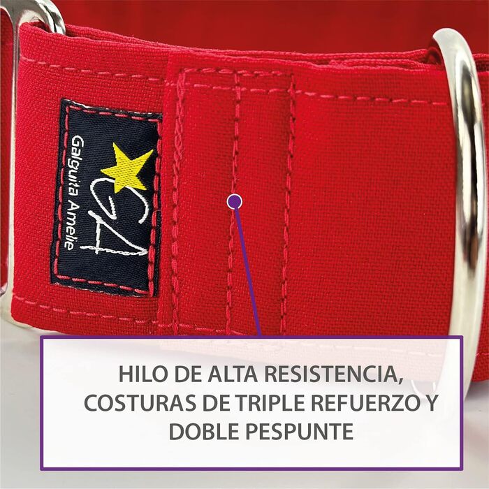 Нашийник для собак Galguita Amelie з принтом черепа, 4 см, розмір M (30-39 см), для собак Мартінгейл