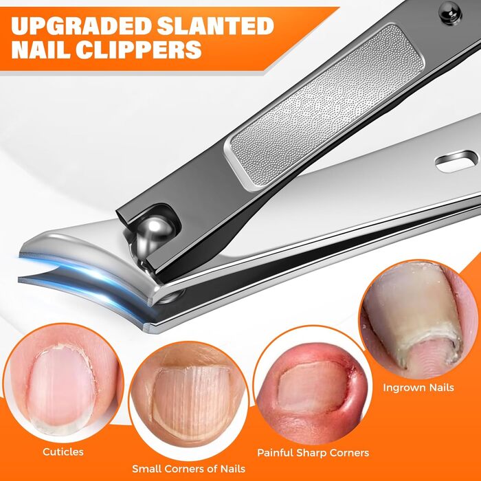 Професійний кусачка для нігтів DRMODE для товстих нігтів з довгим вигнутим важелем, для літніх людей, з широким отвором