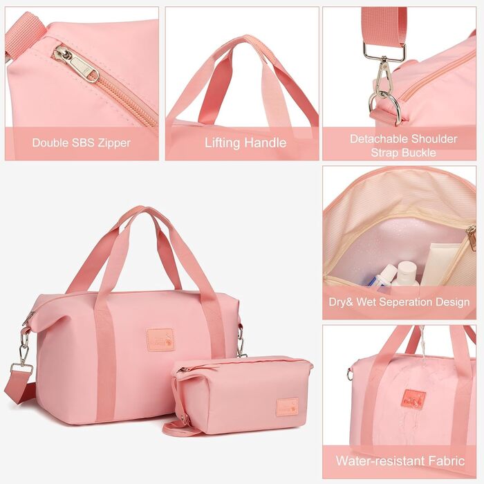 Набір валіз Sea Choice Hardshell Trolley 5шт. з TSA замком, рожеве золото (55/65/76 см)