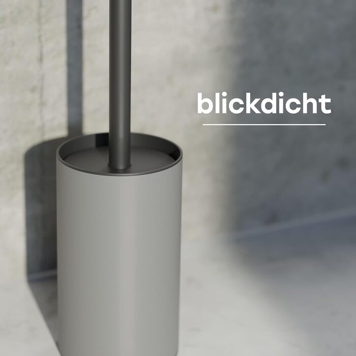 Силіконова щітка для унітазу SAVEGA з нержавіючої сталі та захистом від бризок - сірий колір