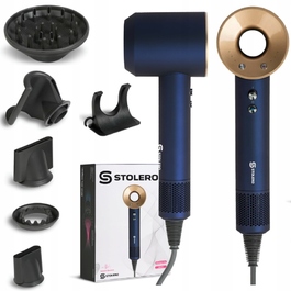 Потужний фен для волосся з іонізацією та дифузором, набір насадок 6в1, кабель 3м