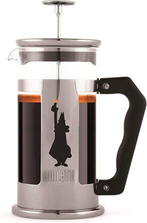 Френч-прес Bialetti Preziosa: нержавіюча сталь, скло Borosilikat, 1 л, 8 чашок