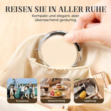 Водонепроникна степкова косметичка для подорожей, чорна, з подвійним замком, з PU-шкіри