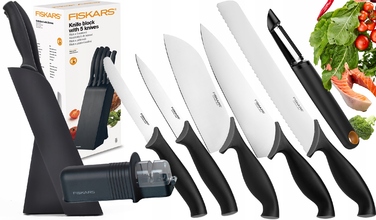 Набір ножів у підставці Fiskars Control, 5 предметів