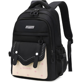 Шкільний рюкзак для дівчаток-підлітків, 2025, великий, для гімназії, старшої школи, 30L (чорний)