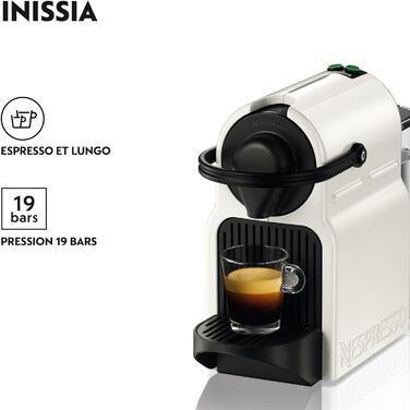 Кавомашина Nespresso Inissia чорно-біла