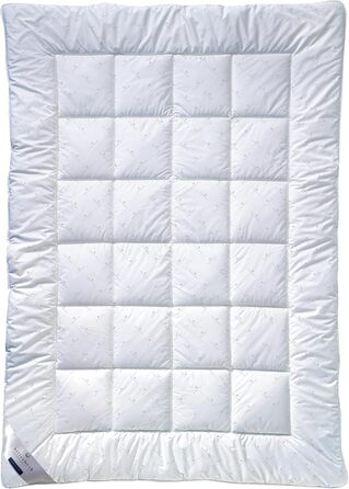 Ковдра billerbeck Faser E21 King з алое вера, всесезонна, середня теплість, 135x200 см, біла