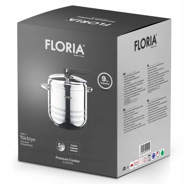 Скороварка Floria 9 л, срібляста