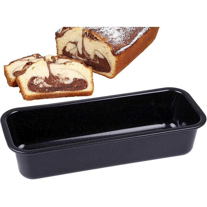 SIDCO Cast Iron Enamel Bread Loaf Pan King Cake Pan Enameled Cake Pan 30 cm