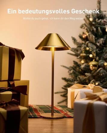 BOJIM 2 шт. LED настільна лампа на акумуляторі, золота, USB, сенсорне регулювання, IP54, водонепроникна, для балкона, поворотний наголовник