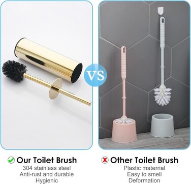 BGL 304 Stainless Steel Toilet Brush Holder (Gold Finish)