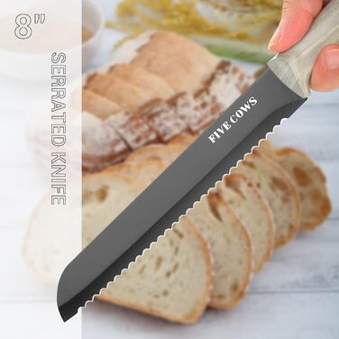 Набір кухонних ножів Messerblock з 16 частинами, з дерев'яною підставкою, дощечкою, захистом пальців, точилкою та кухонними ножицями, професійний набір ножів для дому (зелений, блакитний)