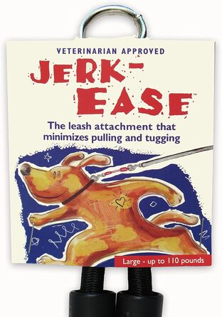 JERK-EASE амортизатор для повідка – банджі-подовжувач для собак, патентований захист від ривків, підходить для будь-якого повідка, нашийника чи шлейки, ідеально для рулеток
