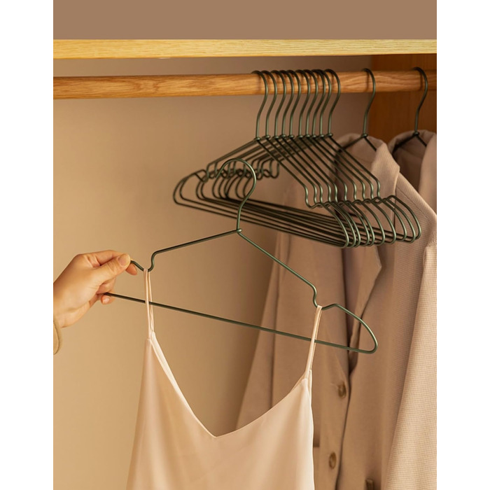 20-Piece Set of High-End Titanium Gray Aluminum Hangers, 41cm Ultra-Smooth Hangers, Durable Metal Hangers, Aluminum Alloy Hangers, Clothes Rack