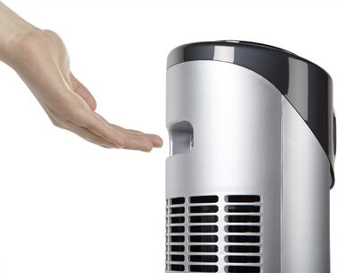 Турбовентилятор Orbegozo TWM 1015 з дистанційним керуванням: 3 режими, дисплей, таймер, 3 швидкості, поворот 80°, 45 Вт, сірий/чорний, 107 см