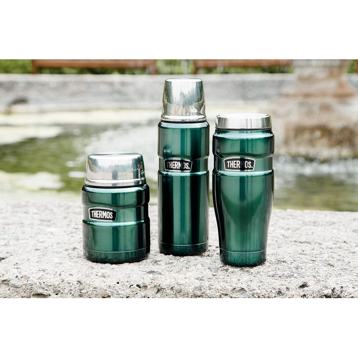 Термокружка туристична Thermos King, нержавіюча сталь, 470 мл, зелений (Pine Green)
