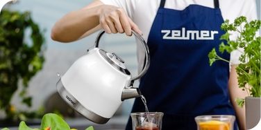 Електричний чайник Zelmer ZCK7940, 2200 Вт, 1,5 л, білий