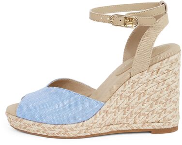 Сандалі жіночі Tommy Hilfiger на танкетці Chambray Blue Spell, 40 EU