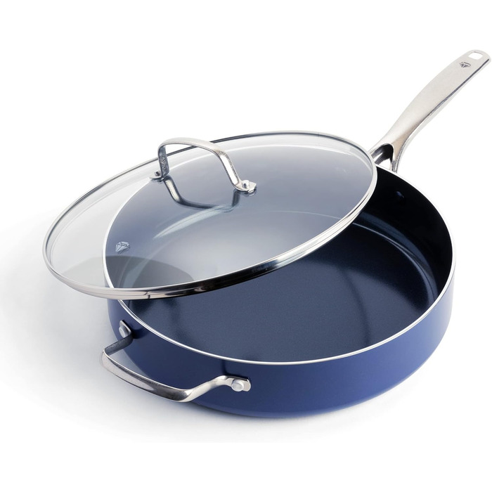 Пан з антипригарним покриттям Blue Diamond Diamantstruktur 28 см/4,3 л з кришкою (індукція, сумісна з духовкою)