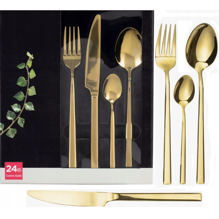 Набір столових приборів Ambition Como, 24 предмети, золотисті