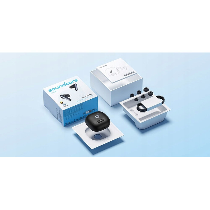 Бездротові навушники Soundcore Liberty 4 NC з ANC, до 50 год роботи, IPX4, BT, чорні