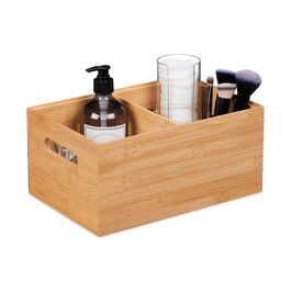Relaxdays Storage Box with 2 Compartments and Handles
