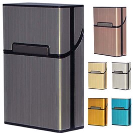 Елегантне етикет для сигарет Edel: алюмінієва коробочка-контейнер на 20 сигарет з магнітним закриттям (6 кольорів)