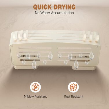 Сучасна душова полиця Lekesky, стійка до іржі, 2 шт., Gunmetal Grey, алюміній, на присосках, без свердління, з 12 гачками (прямокутна)