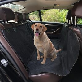 Автокрісло для собак Todeco: великі та середні породи, миється, знімається, з ременями безпеки та кишенями, чорне