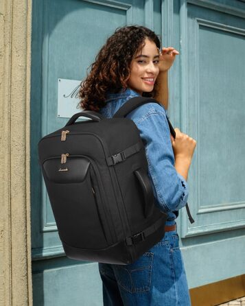 Чорний жіночий рюкзак OVEVOOK для подорожей та ділових поїздок, 40л, з відділенням для ноутбука, водонепроникний