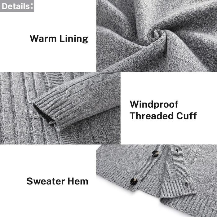 Чоловічий светр з коміром-стійкою, в'язаний пуловер, однорядний, стильний светр для осені та зими (світло-сірий, XXL)