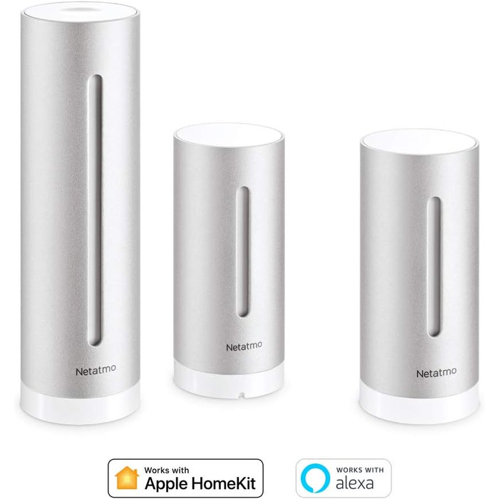 Netatmo Indoor and Outdoor Weather Station with Wireless Outdoor Sensor + Add-on Module, Compatible with Amazon Alexa, Google Home, and Apple HomeKit, NBU-NWS-NIM-EU Weather Station + Additional Outdoor Module