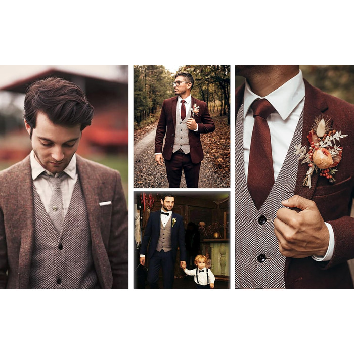 Жилет чоловічий RONGKI Showu з паєтками, слив фіт, для вечірки, весілля, елегантний костюмний жилет, стиль блейзера (L, візерунок 'єлочка/хакі3)