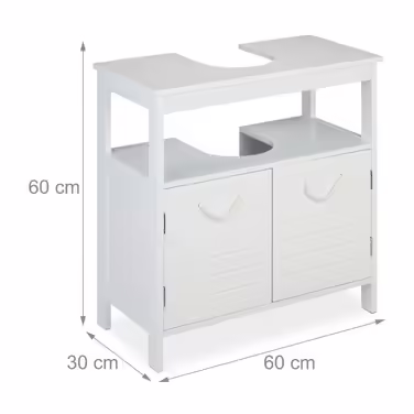 Relaxdays Bathroom Vanity with Rope Handles