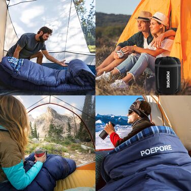 Сплячий мішок XXL для дорослих 3-4 сезони, фланель, для кемпінгу, зимовий, з сумкою, водонепроникний, 230 x 90 см