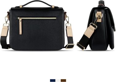 Сумка Bugatti Ella Classic чорна для жінок з екошкіри через плече та з ручками