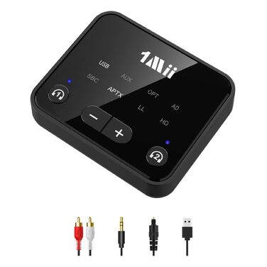 Bluetooth 5.3 трансмітер 1Mii для телевізора з підтримкою aptX Low Latency та Dual Link, B06T6-US