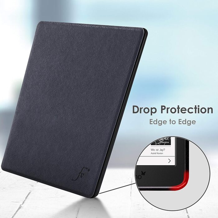 Чохол для Tolino (2019) Roségold: тонкий, легкий, з авто-функцією сну/пробудження, Marineblau