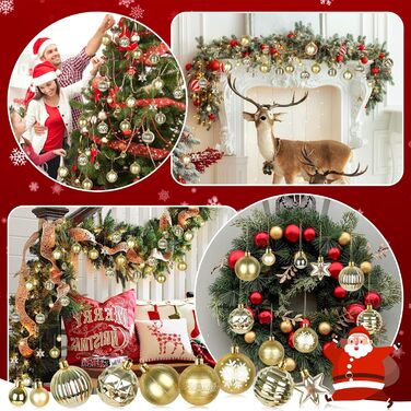 Набір прикрас на ялинку 44 шт. (6см та 3см), блакитний та сріблястий, для дому та вулиці