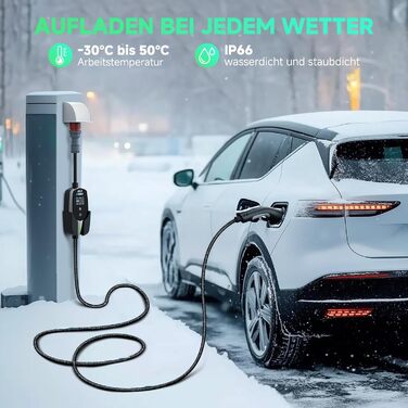 Кабель для зарядки електромобіля Type 2 - Schuko, 3.68 кВт, 6.1 м, 6-16A, для електромобілів та гібридів (PHEV/EV)