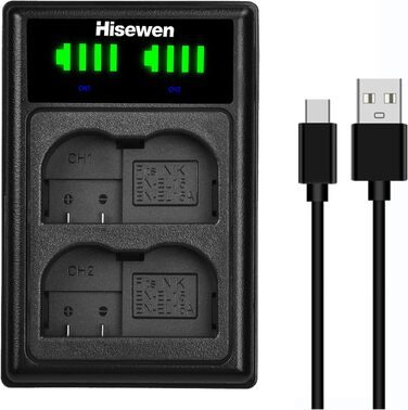 Зарядний пристрій Hisewen Dual USB для акумулятора Nikon EN-EL15/EL15a/EL15b/EL15c (D7100, D750, D7000, D610, D810, D800, D600, D880, D800e, D810a)