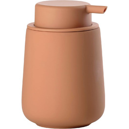 Zone Denmark Nova One Soap Dispenser for the Bathroom, Dispenser made of ceramic for hand soap/liquid soap, Diameter 8 cm, Height 11.5 cm, Capacity 250 ml, Mandarin